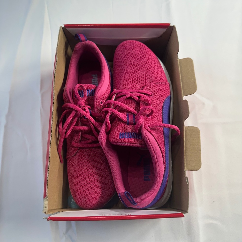 New Puma Carson Mesh Jr Fuchsia Purple Prism Violet Shoes 189117 04 Size 5.5C